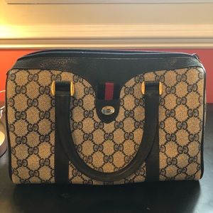 Vintage Gucci Boston Cloth Bowl Bag 1980’s